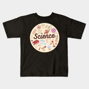 Science Physics Maths Biology Chemistry Illustration, Shapes & Formula Kids T-Shirt